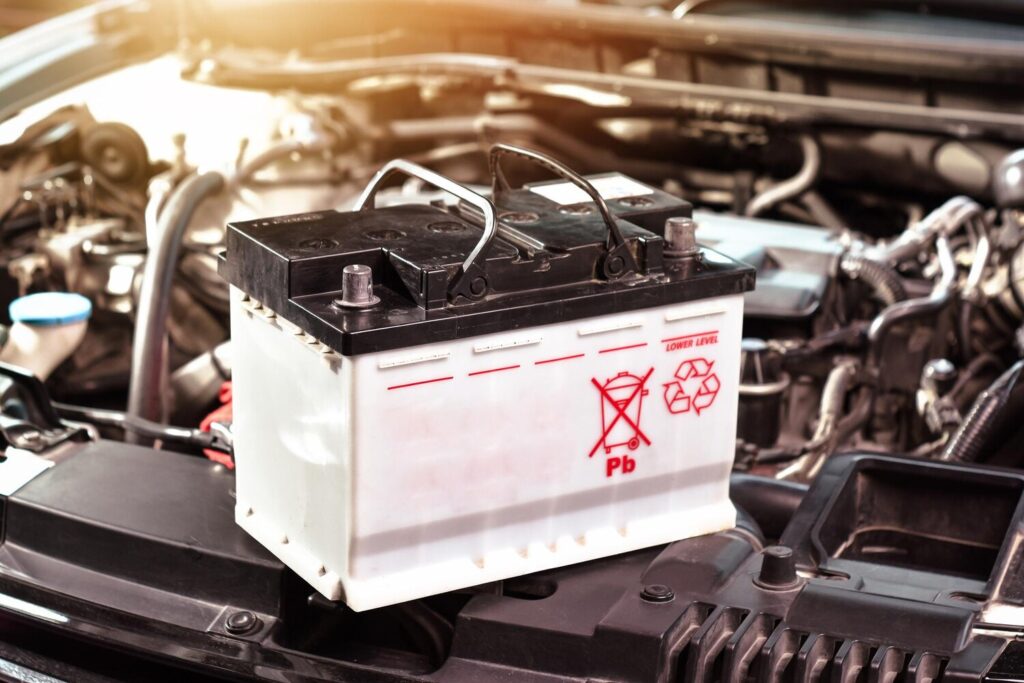 Car battery automobile electrical system engine compartment car maintenance recycle electronics garbage 41472 1130